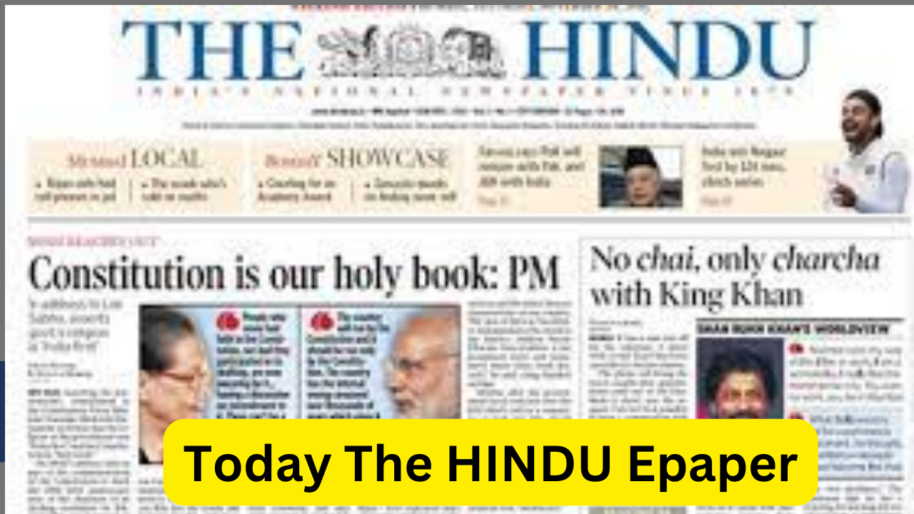 The Hindu PDF News Epaper Analysis Notes pdf download